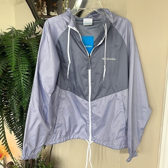 Brand New Columbia Zippered Windbreaker Jacket Purple Hooded Lightweight Hiking - Picture 7 of 13